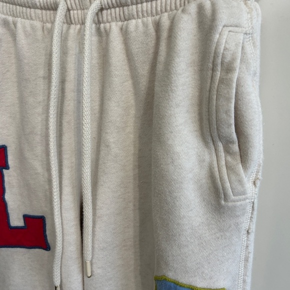Aerie size XS women’s cream sweatpants LOVE colorful letter patches - Picture 2 of 9